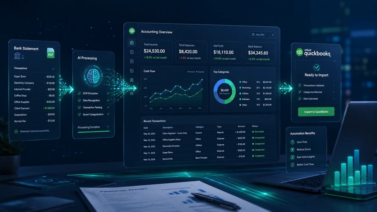 AI-powered accounting automation using QBO bank data