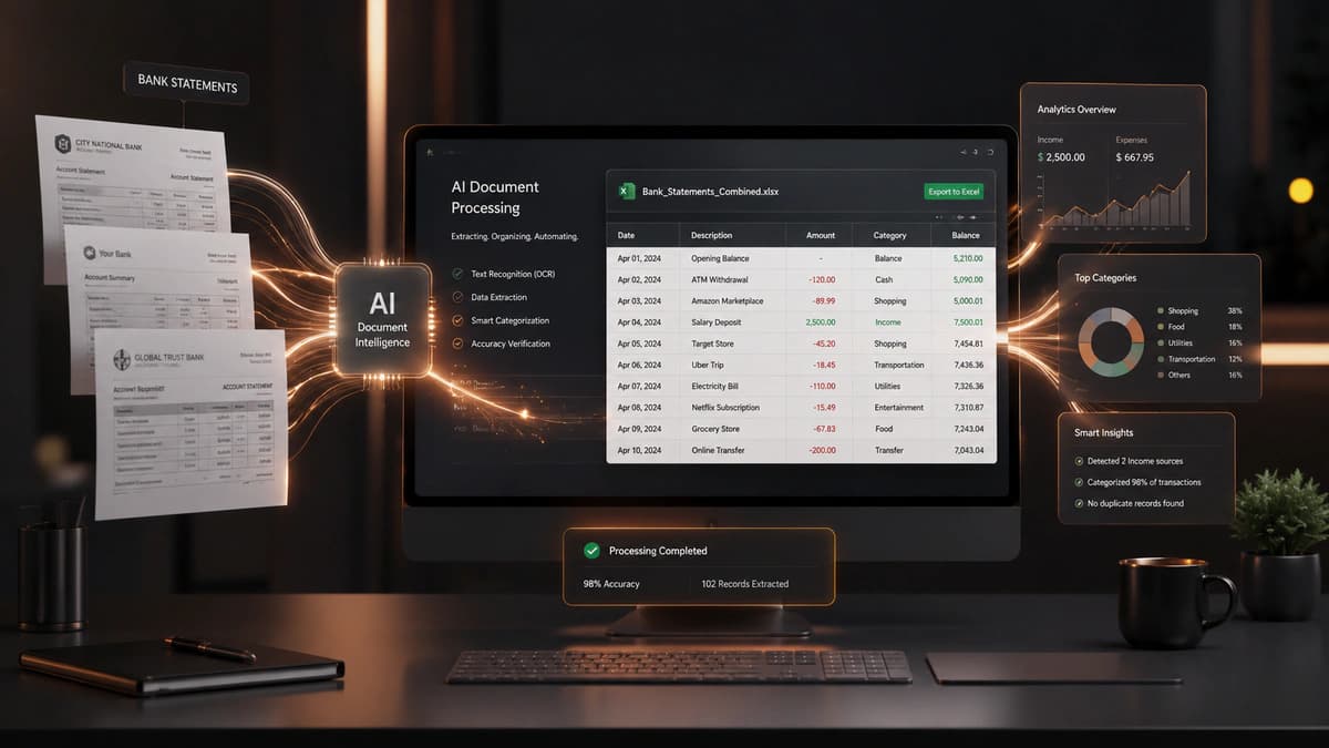 AI-powered fraud detection and reconciliation from bank statement images