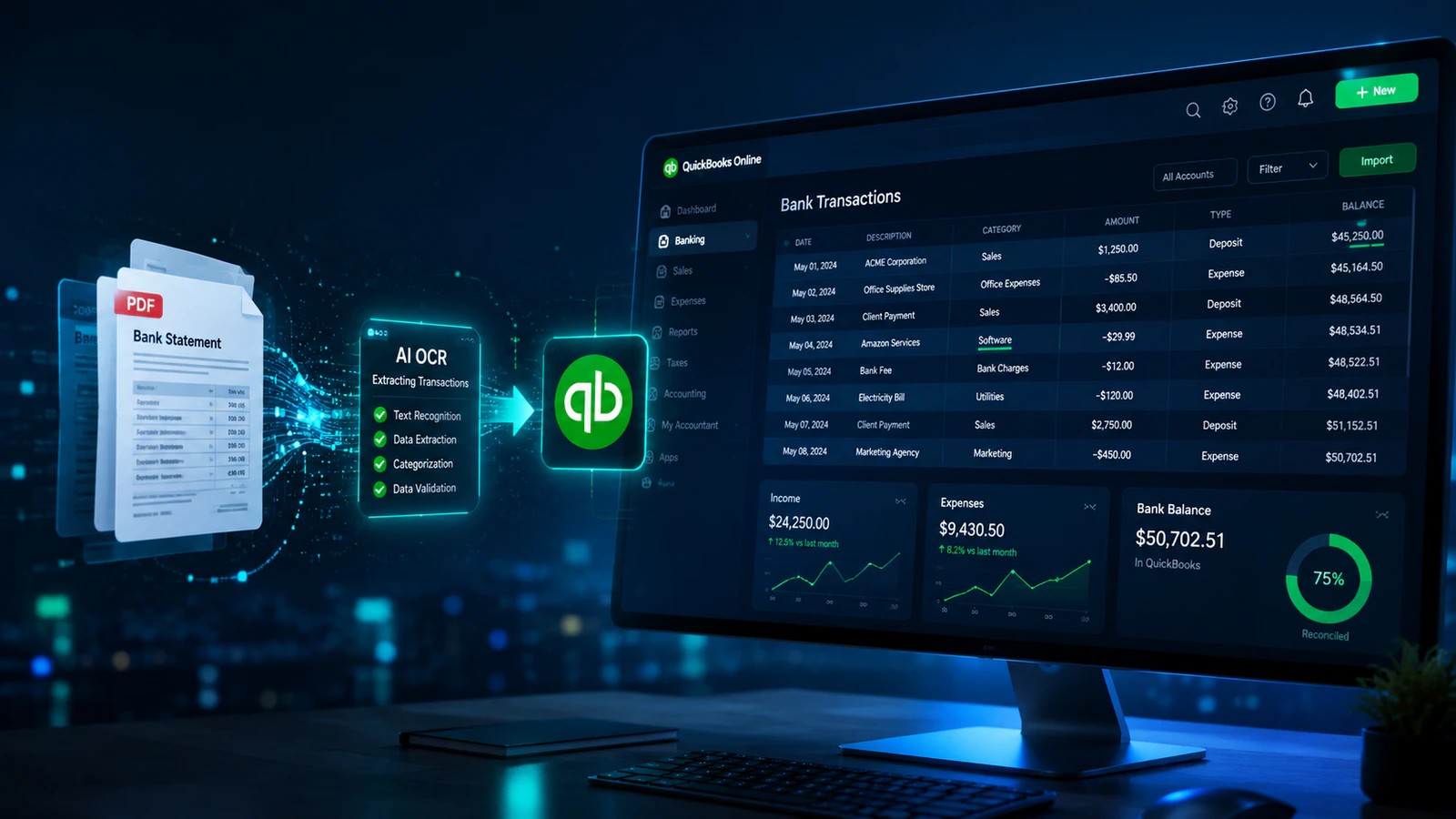 Convert Bank Statement to QuickBooks (QBO Guide)